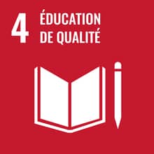 Logo de l'objectif développement durable Éducation de qualité