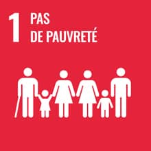 Logo de l'objectif développement durable Pas de pauvreté